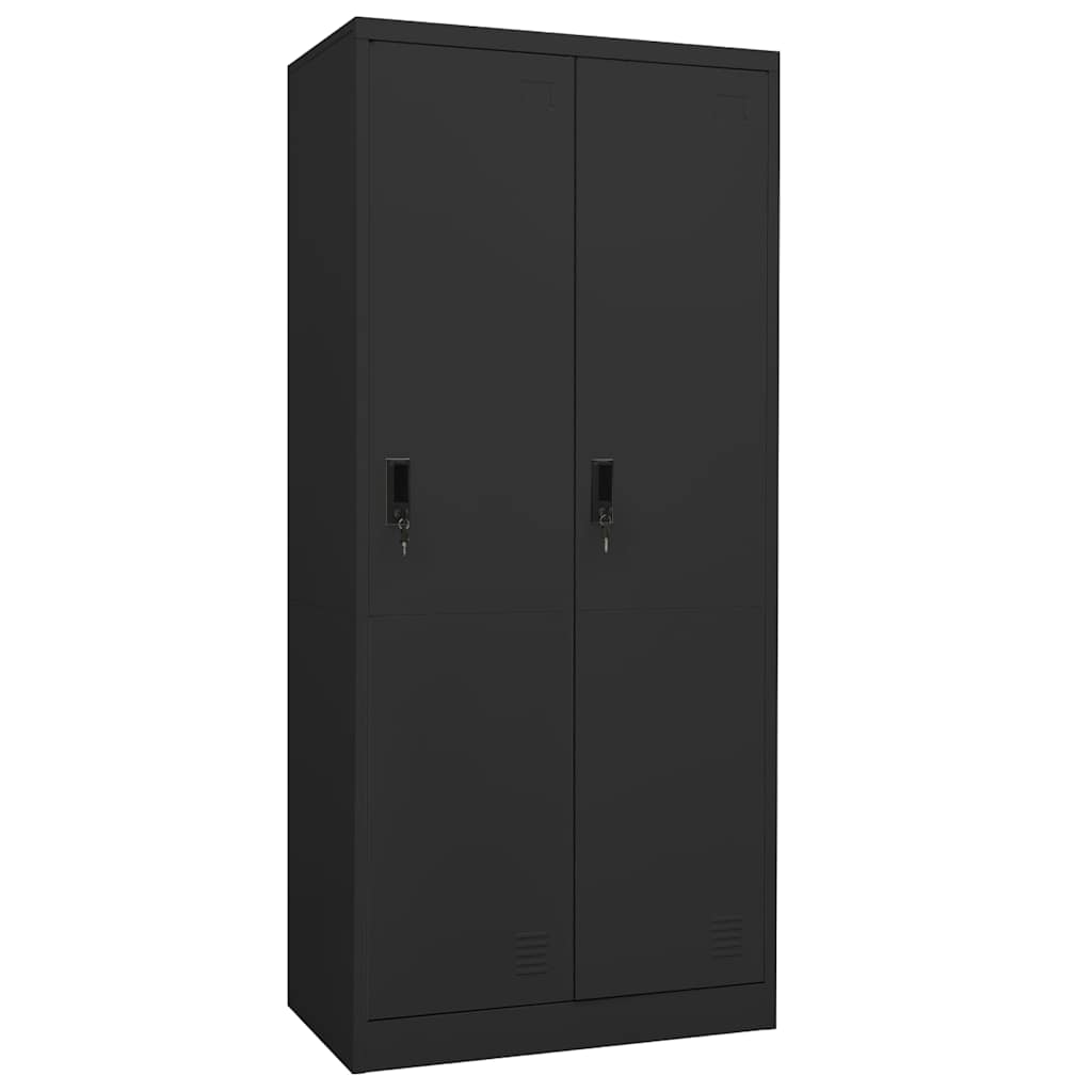 Kleiderschrank Anthrazit 80x50x180 cm Stahl