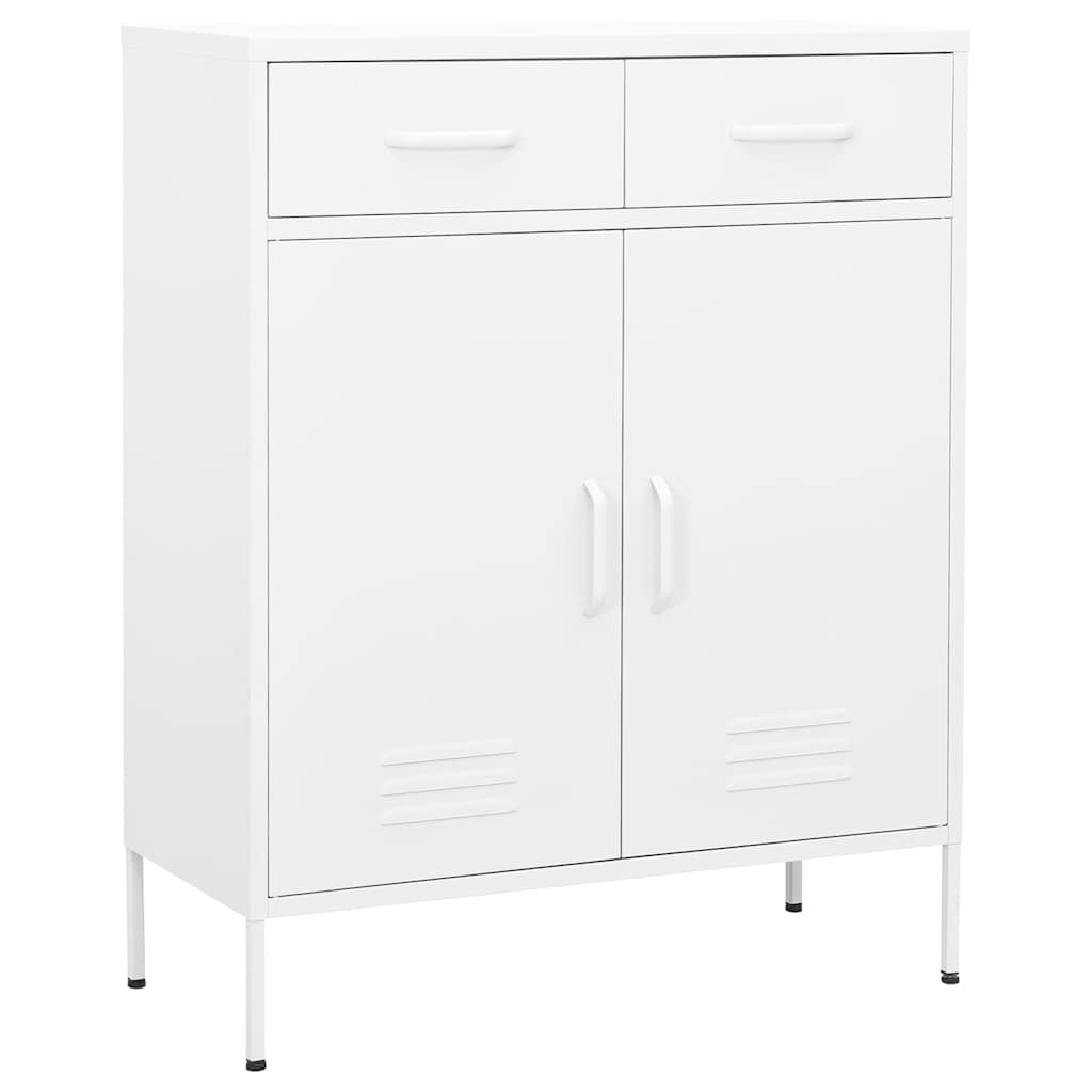 Lagerschrank Weiß 80x35x101,5 cm Stahl