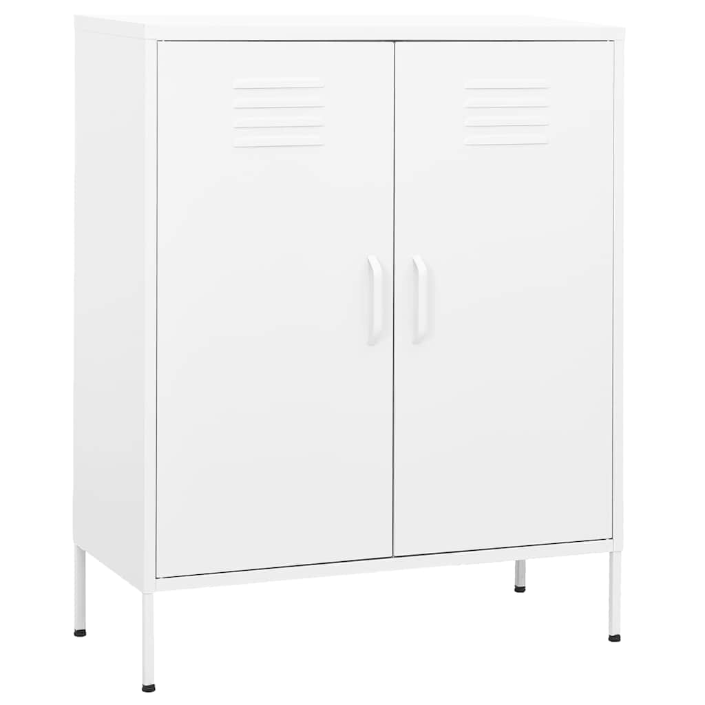 Lagerschrank Weiß 80x35x101,5 cm Stahl