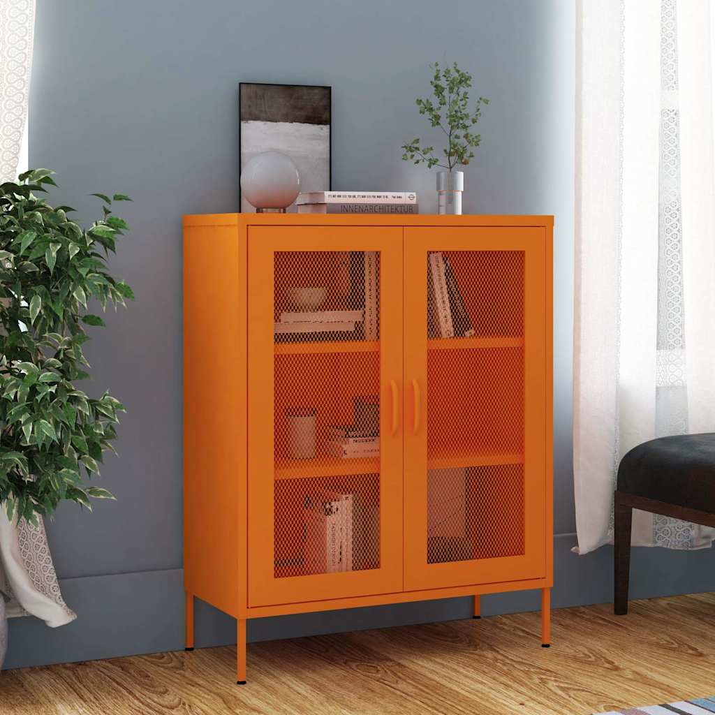 Lagerschrank Orange 80x35x101,5 cm Stahl