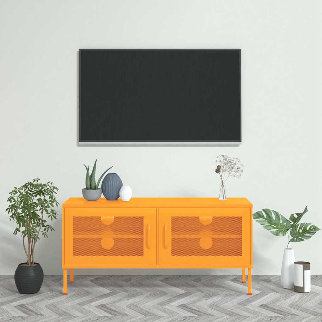 TV-Schrank Senfgelb 105x35x50 cm Stahl