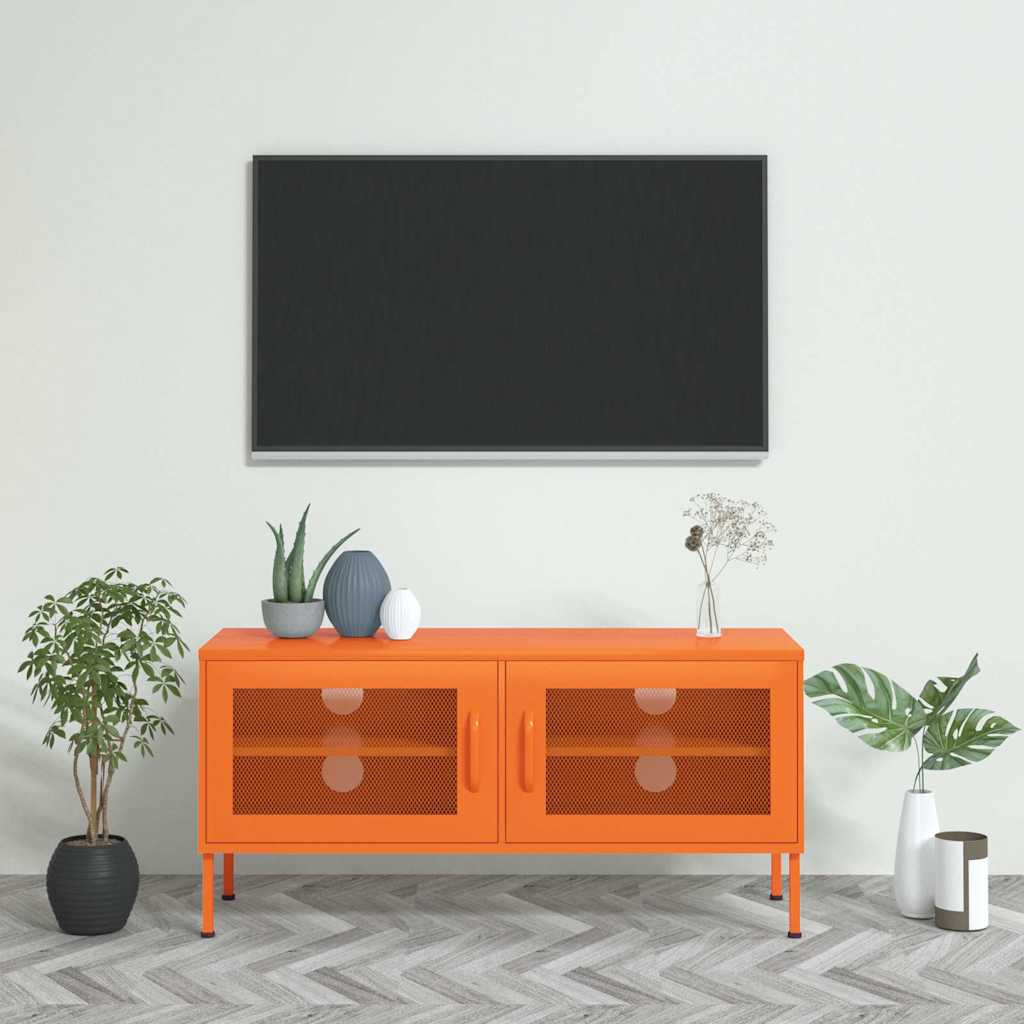 TV-Schrank Orange 105x35x50 cm Stahl