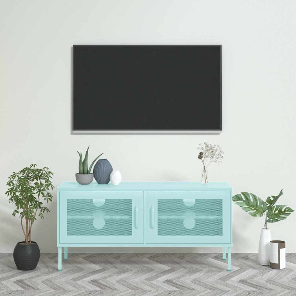 TV-Schrank Minzgrün 105x35x50 cm Stahl