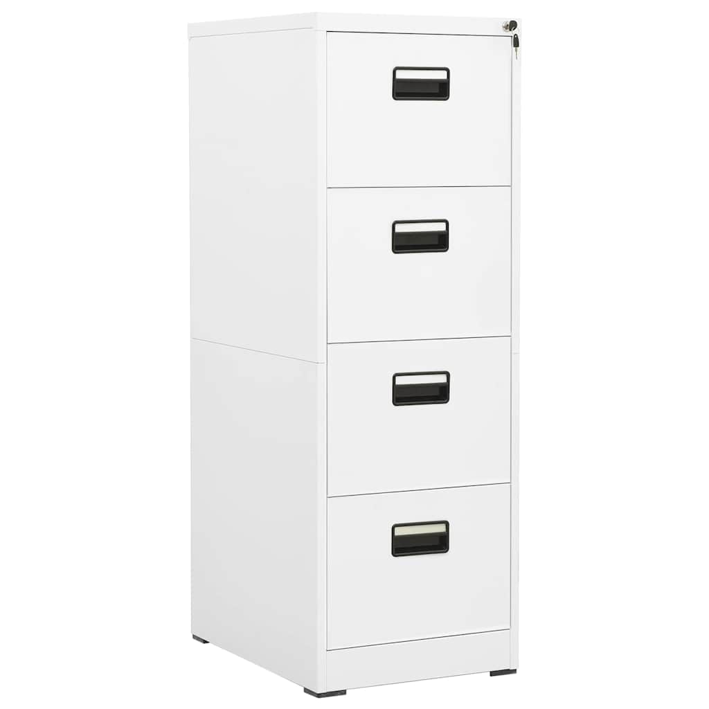 Aktenschrank Weiß 46x62x133 cm Stahl