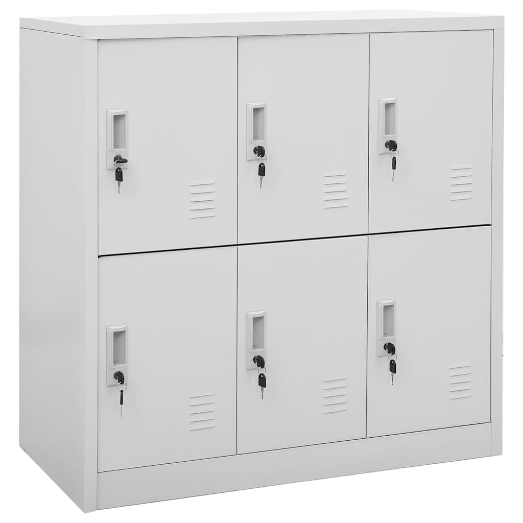 Schließfachschrank Hellgrau 90x45x92,5 cm Stahl