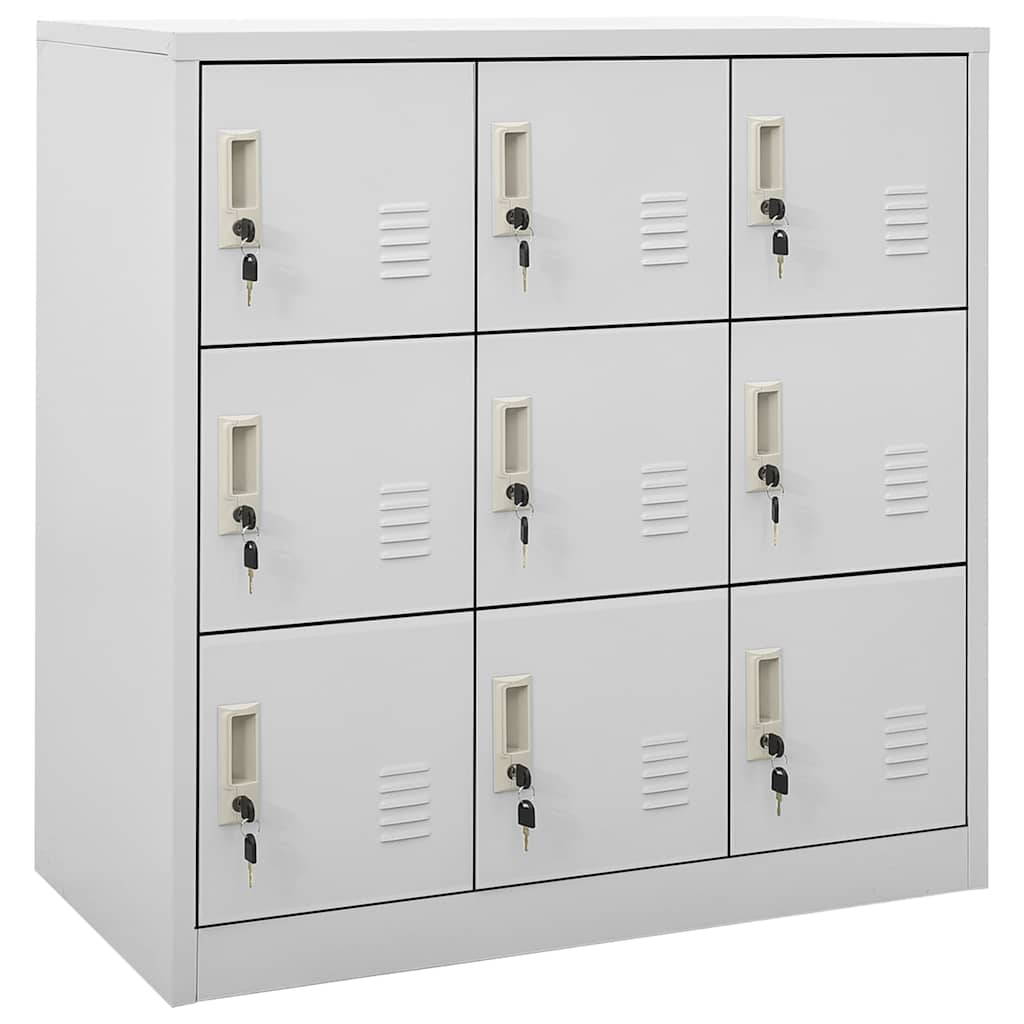 Schließfachschrank Hellgrau 90x45x92,5 cm Stahl