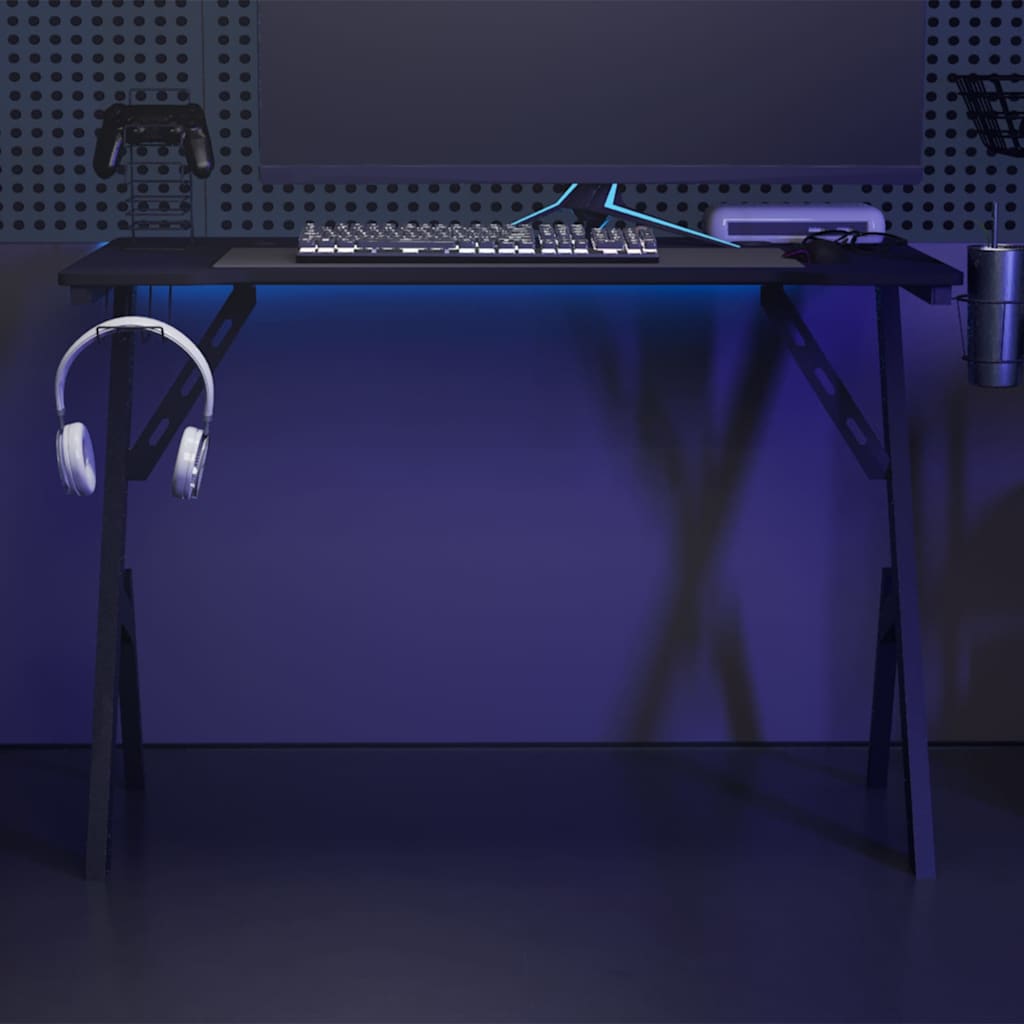 Gaming-Schreibtisch mit Y-Gestell Schwarz und Rot 110x60x75 cm