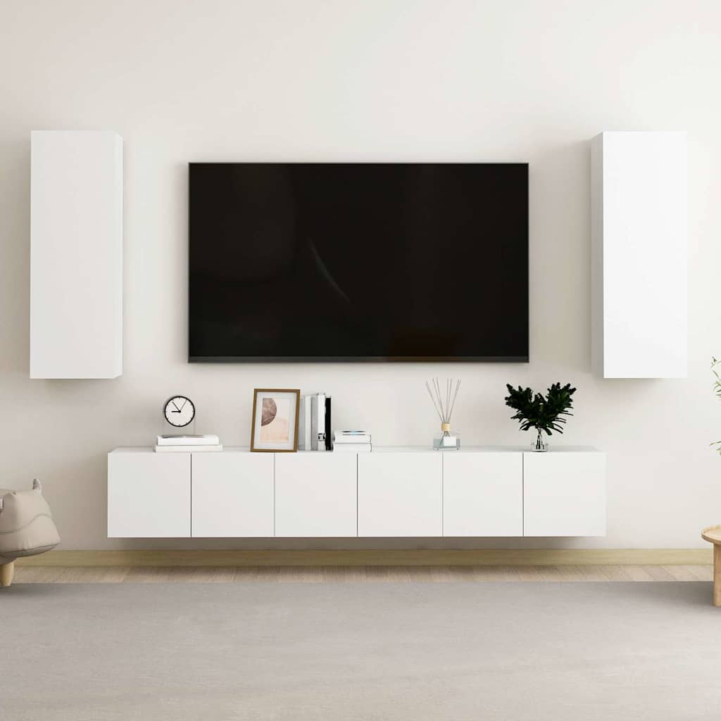 5-tlg. TV-Schrank-Set Weiß Holzwerkstoff