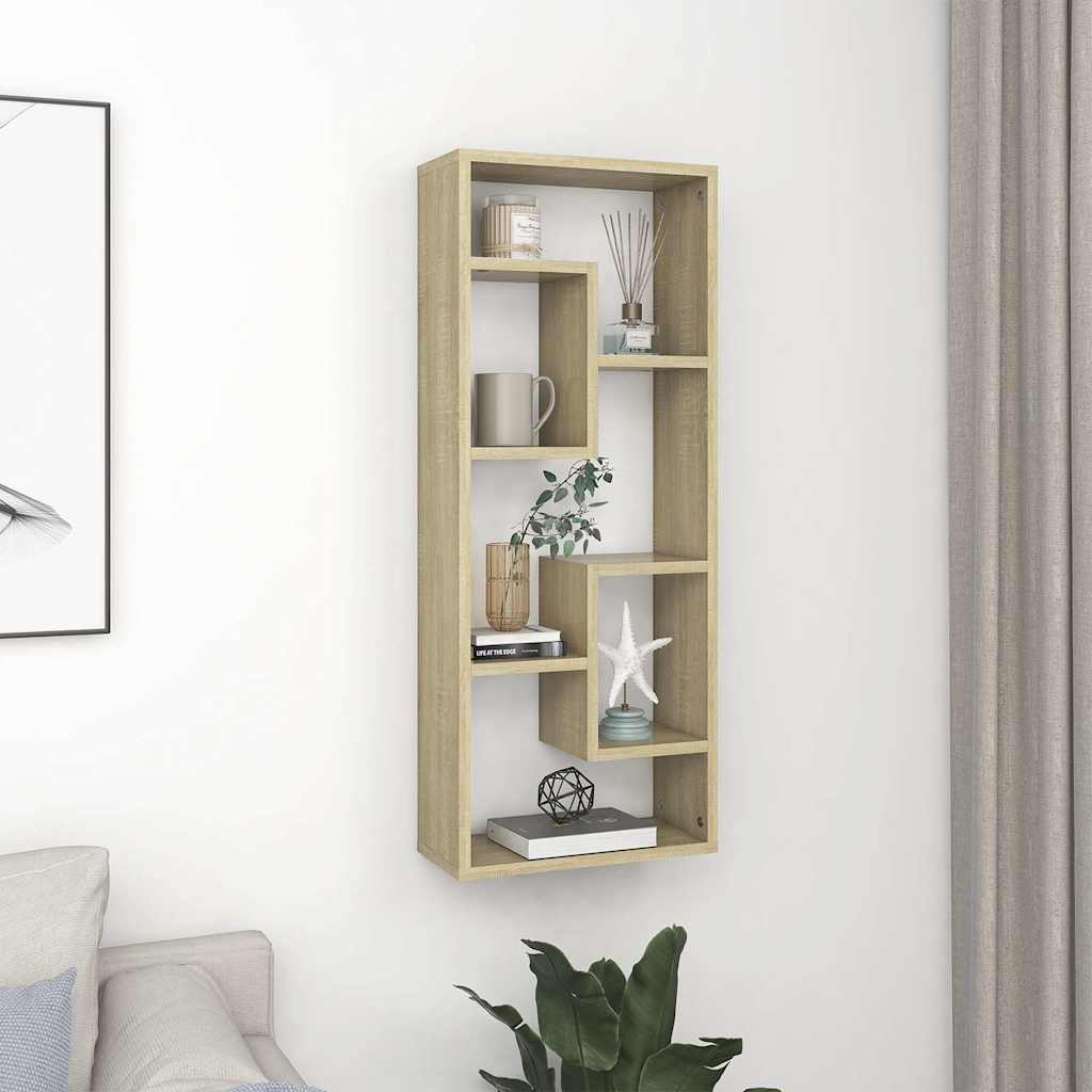 Wandregal Sonoma-Eiche 36x16x90 cm Holzwerkstoff