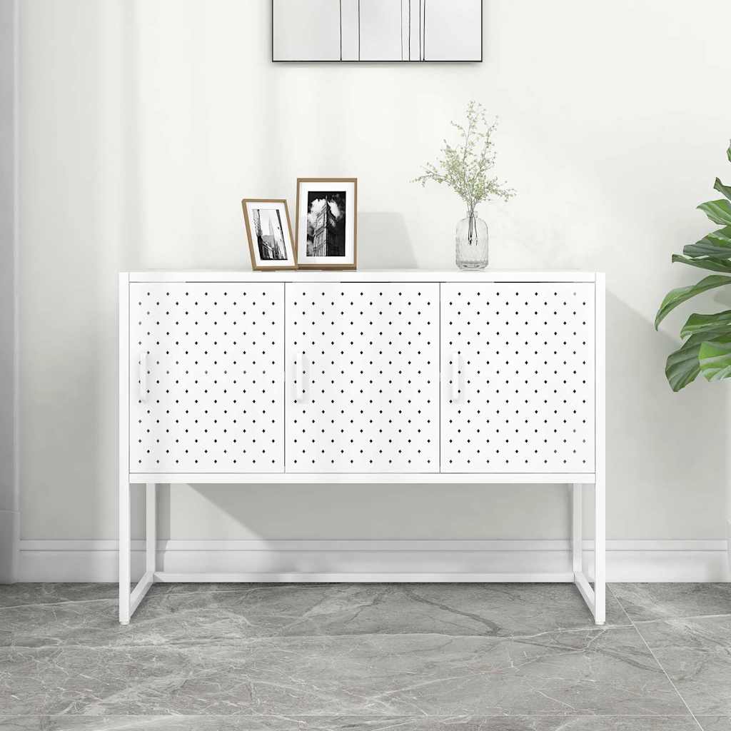 Sideboard Weiß 105x35x75 cm Stahl