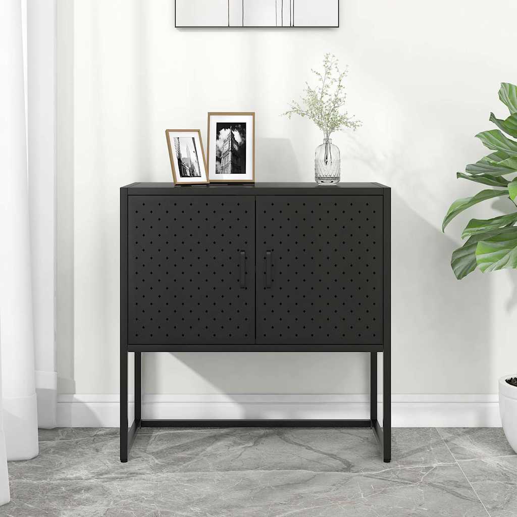 Sideboard Schwarz 75x35x75 cm Stahl