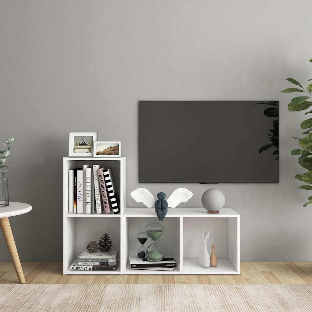 TV-Schränke 2 Stk. Weiß 72x35x36,5 cm Holzwerkstoff