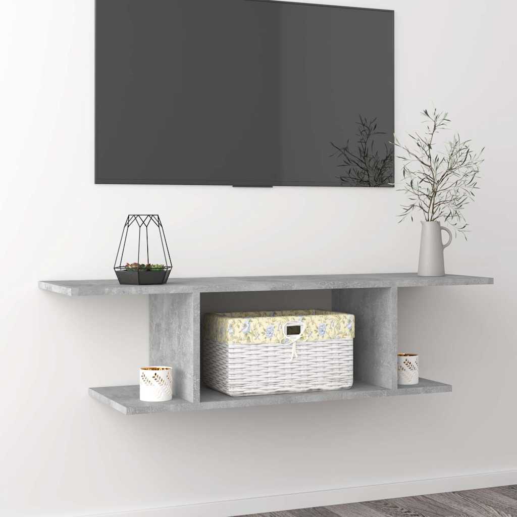 TV-Wandschrank Betongrau 103x30x26,5 cm