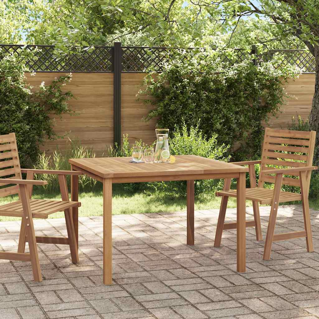 Garten-Esstisch 110x110x77 cm Massivholz Teak