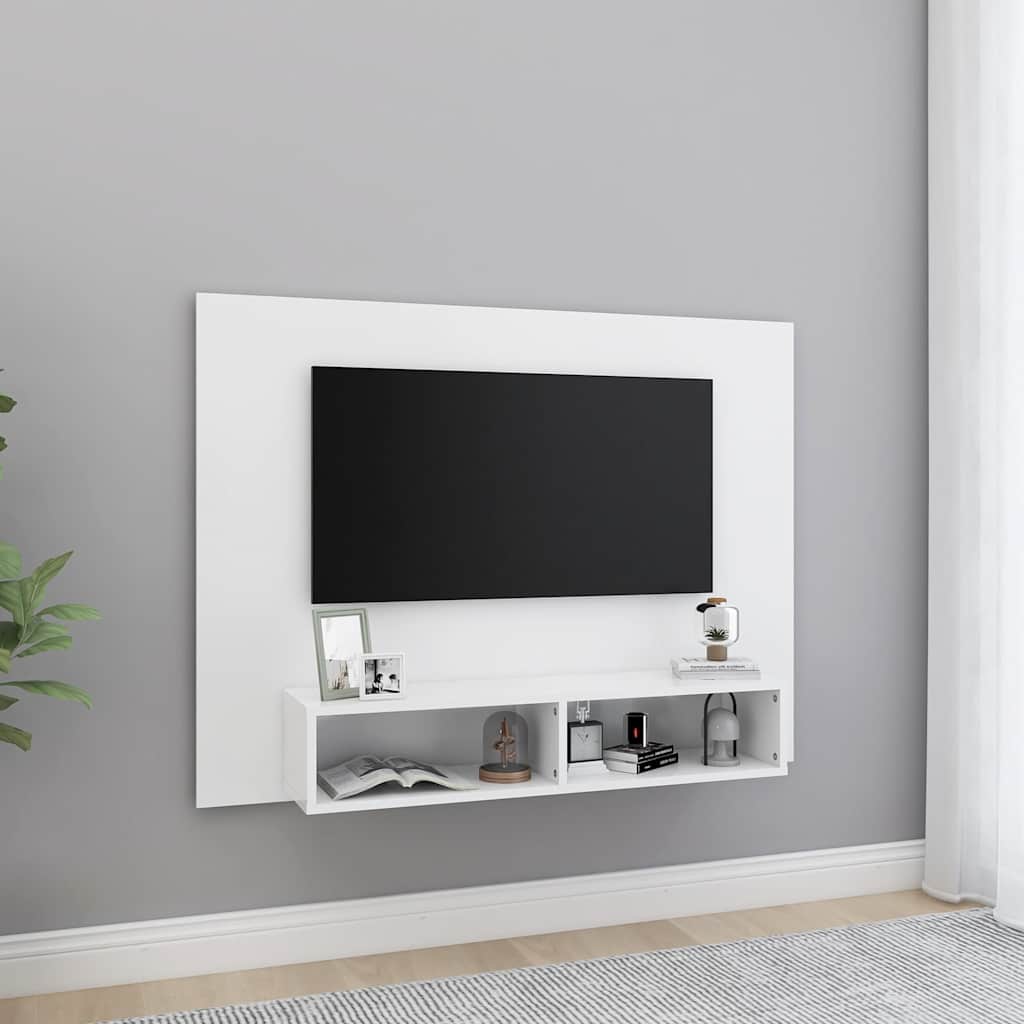 TV-Wandschrank Weiß 120x23,5x90 cm Holzwerkstoff