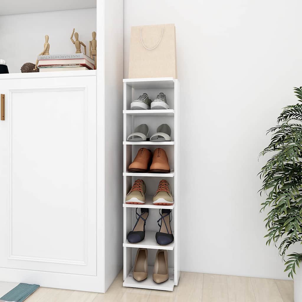 Schuhschrank Weiß 27,5x27x102 cm Holzwerkstoff