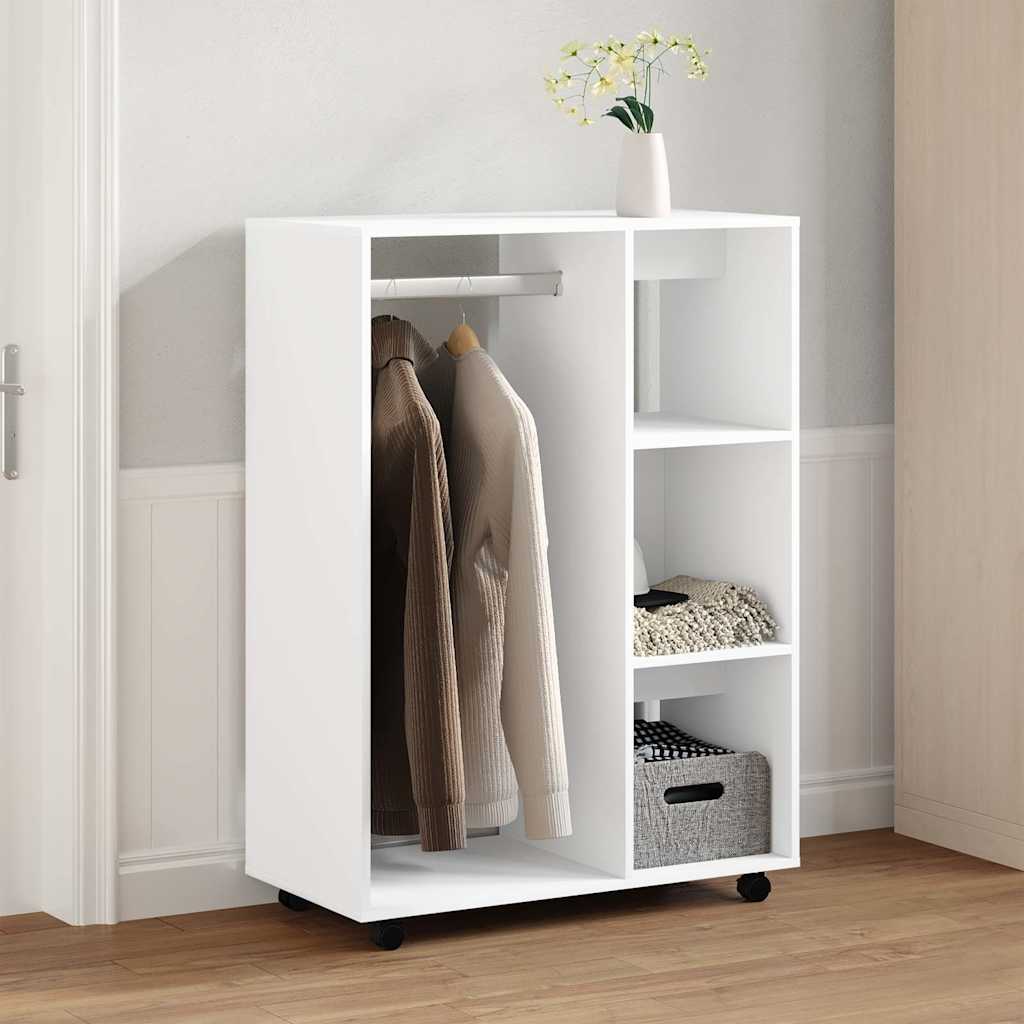 Kleiderschrank Weiß 80x40x110 cm Holzwerkstoff