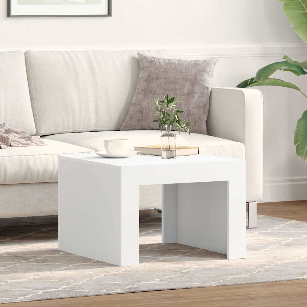 Couchtisch Weiß 50x50x35 cm Holzwerkstoff