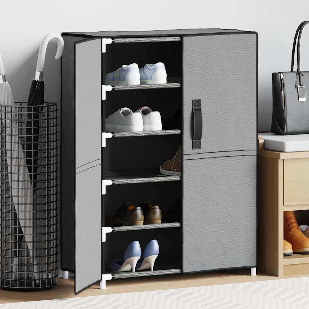 Schuhschrank Grau 60x28x90 cm Stoff