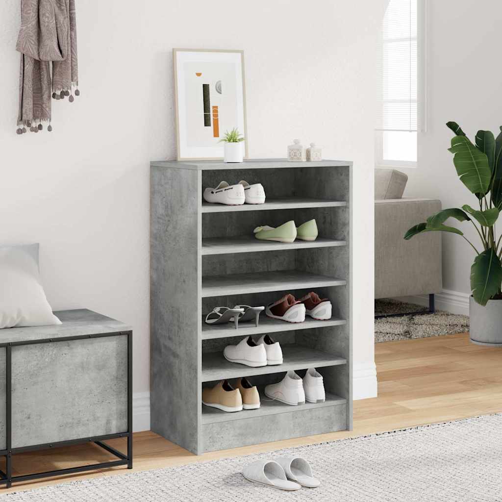 Schuhschrank Betongrau 60x35x92 cm Holzwerkstoff