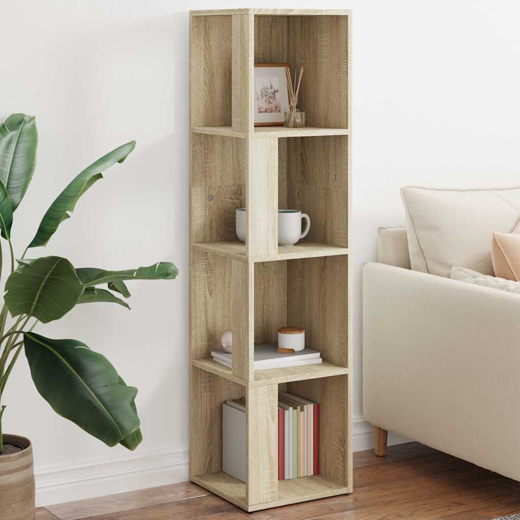 Eckregal Sonoma-Eiche 33x33x132 cm Holzwerkstoff