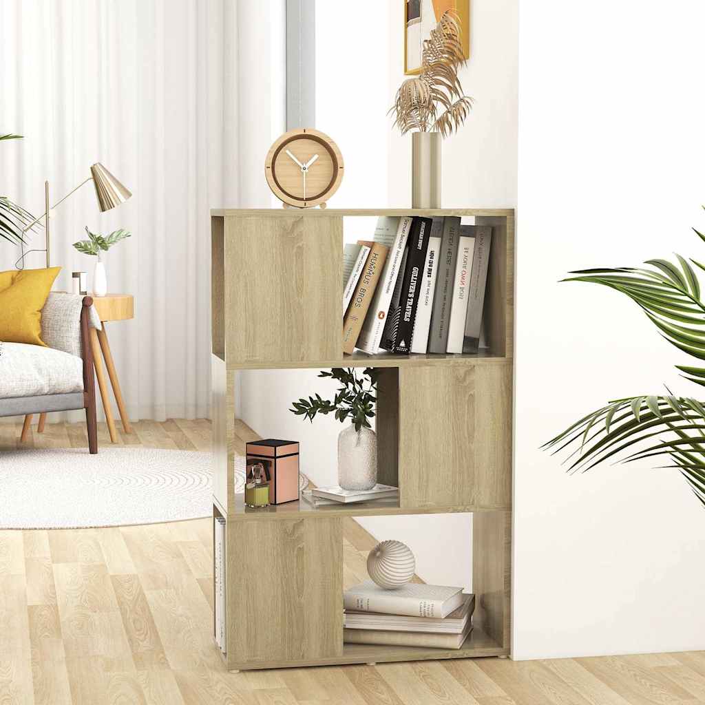 Bücherregal Raumteiler Sonoma-Eiche 60x24x94 cm Holzwerkstoff