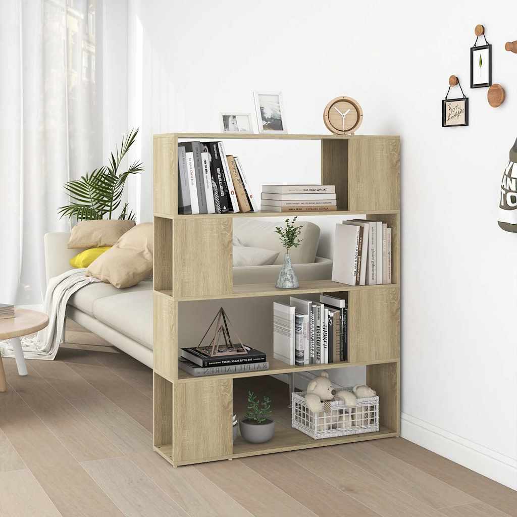 Bücherregal Raumteiler Sonoma-Eiche 100x24x124 cm