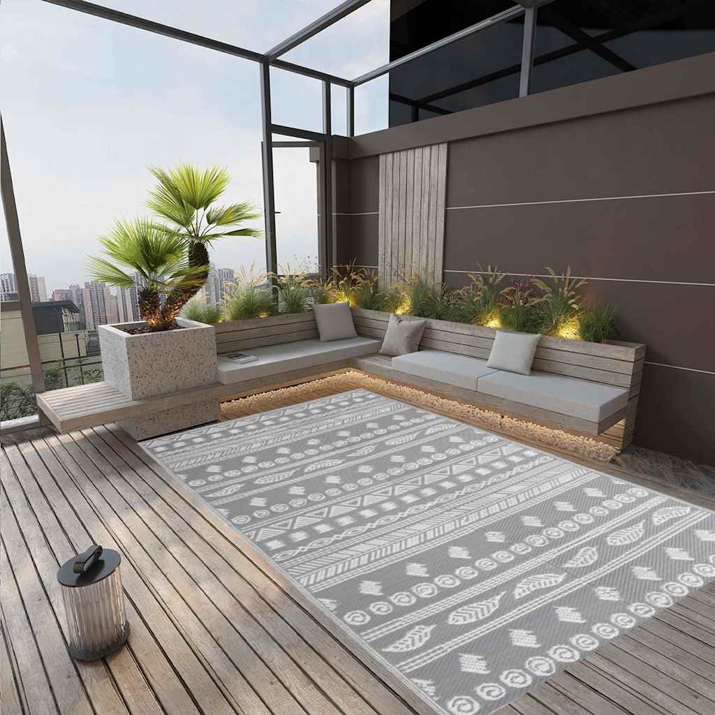 Outdoor-Teppich ARAKIL Grau 190x290 cm PP