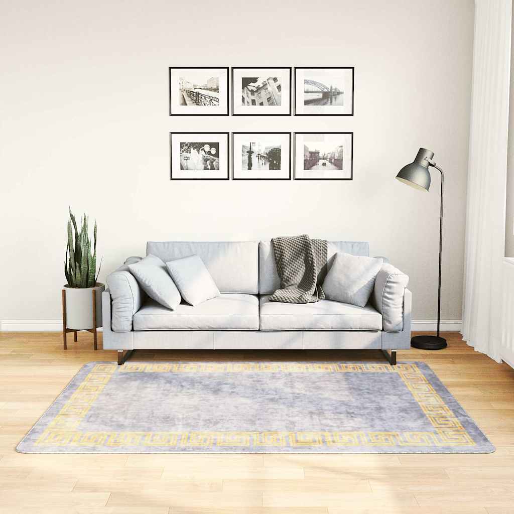 Teppich Waschbar Grau 120x180 cm