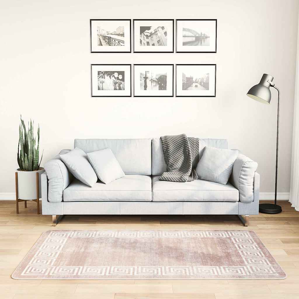 Teppich Waschbar 80x150 cm Beige