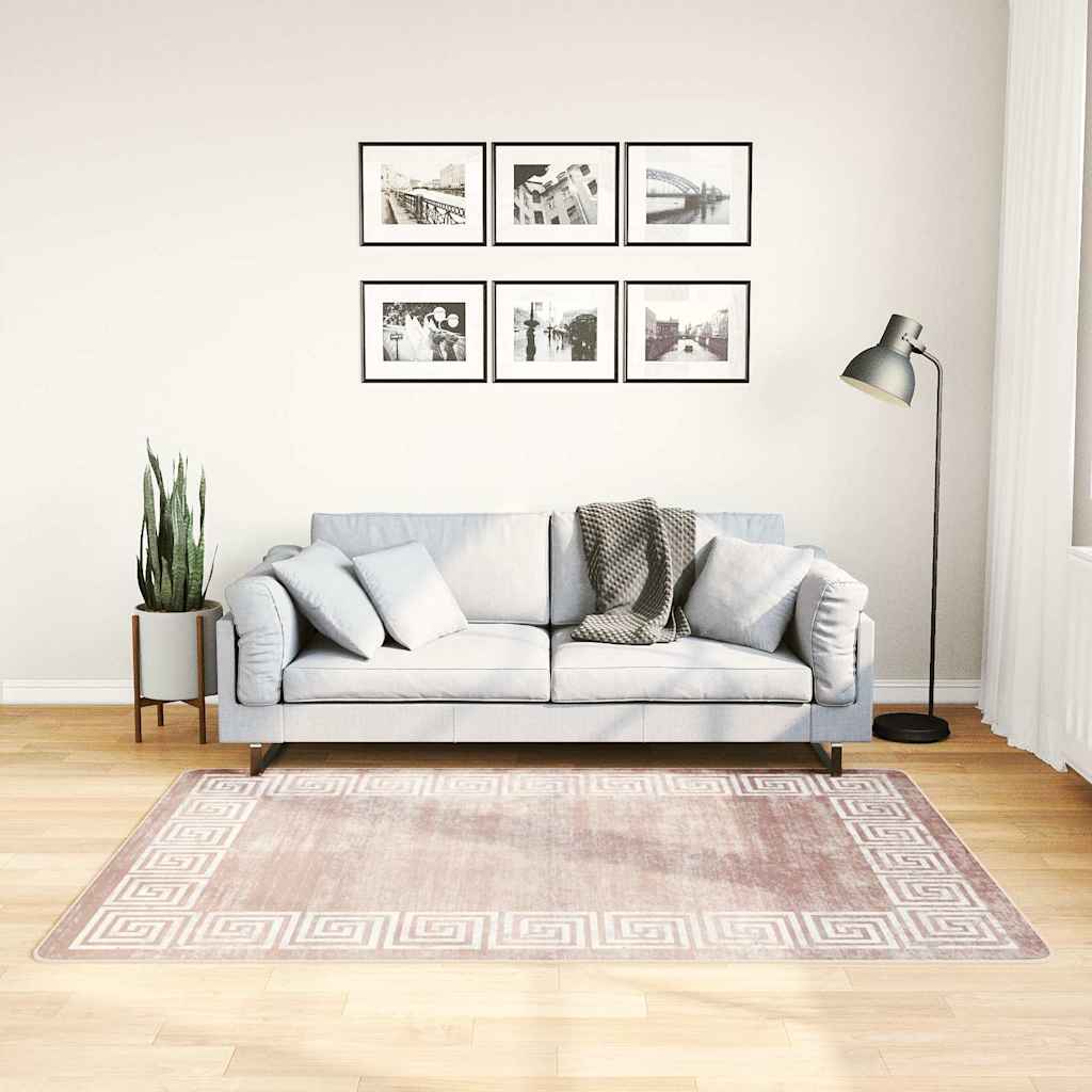 Teppich Waschbar Beige 120x180 cm