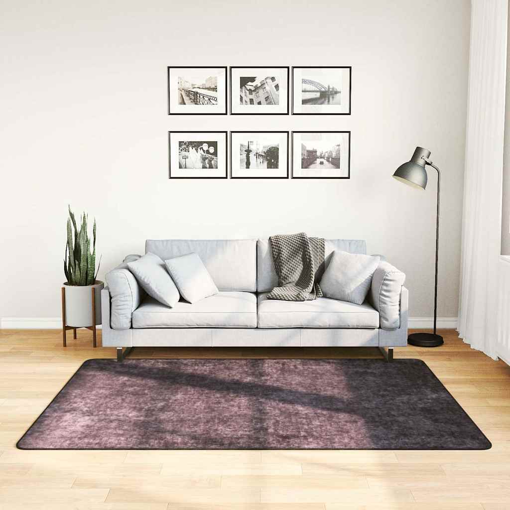 Teppich Waschbar Anthrazit 120x180 cm