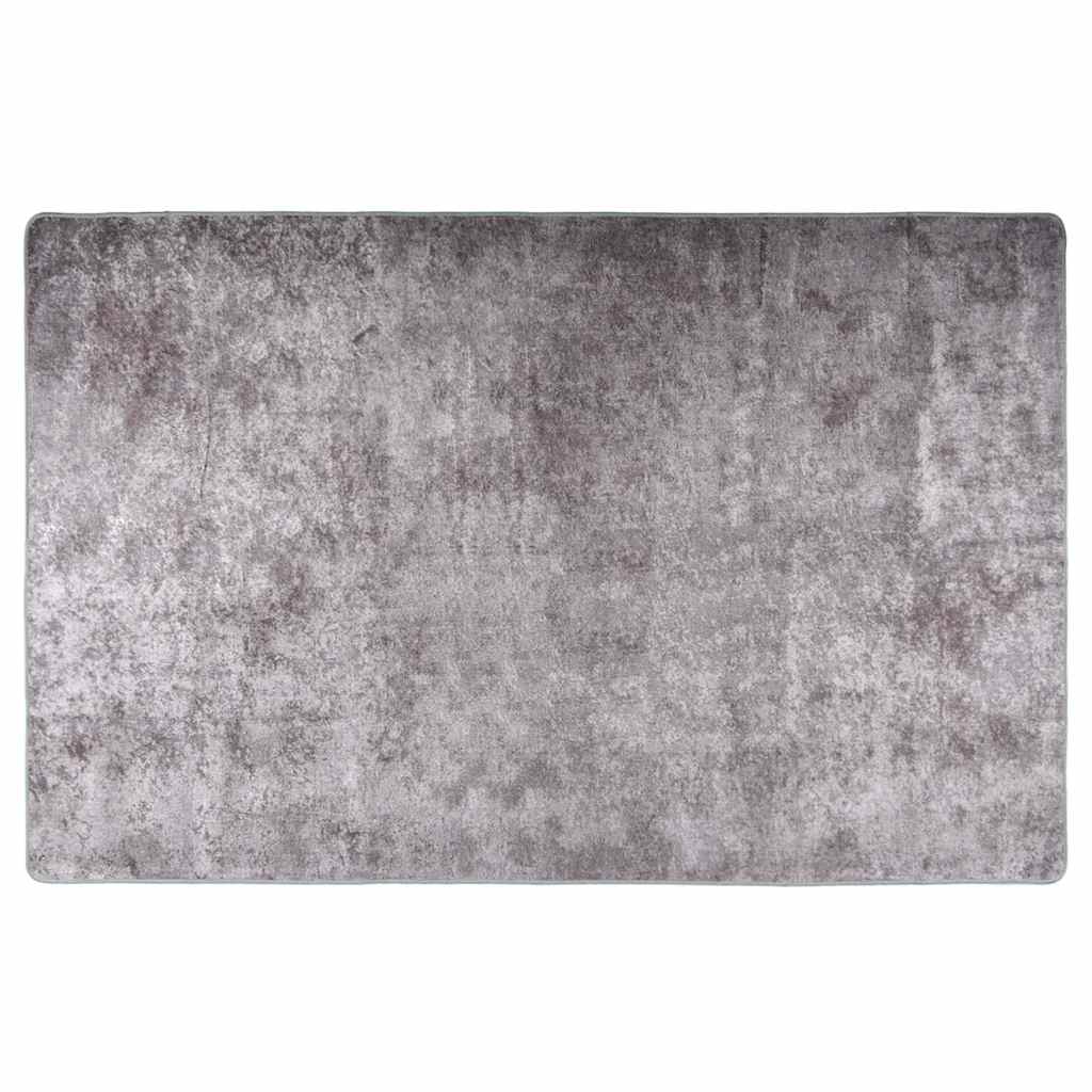 Teppich Waschbar 80x150 cm Grau