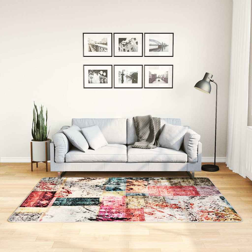 Teppich Waschbar Patchwork Mehrfarbig 120x180 cm
