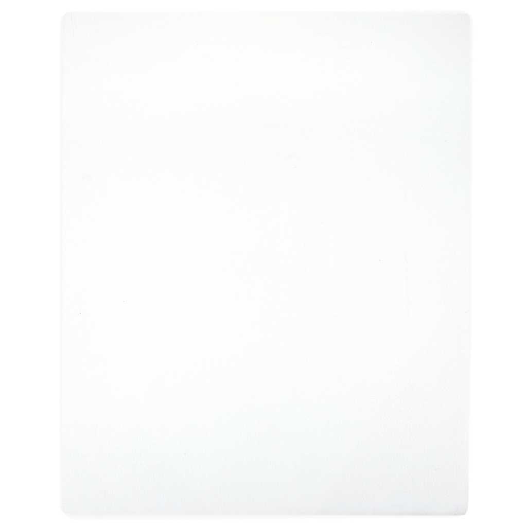 Spannbettlaken Jersey Weiß 140x200 cm Baumwolle