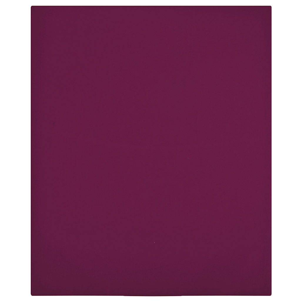 Spannbettlaken Jersey Bordeauxrot 140x200 cm Baumwolle