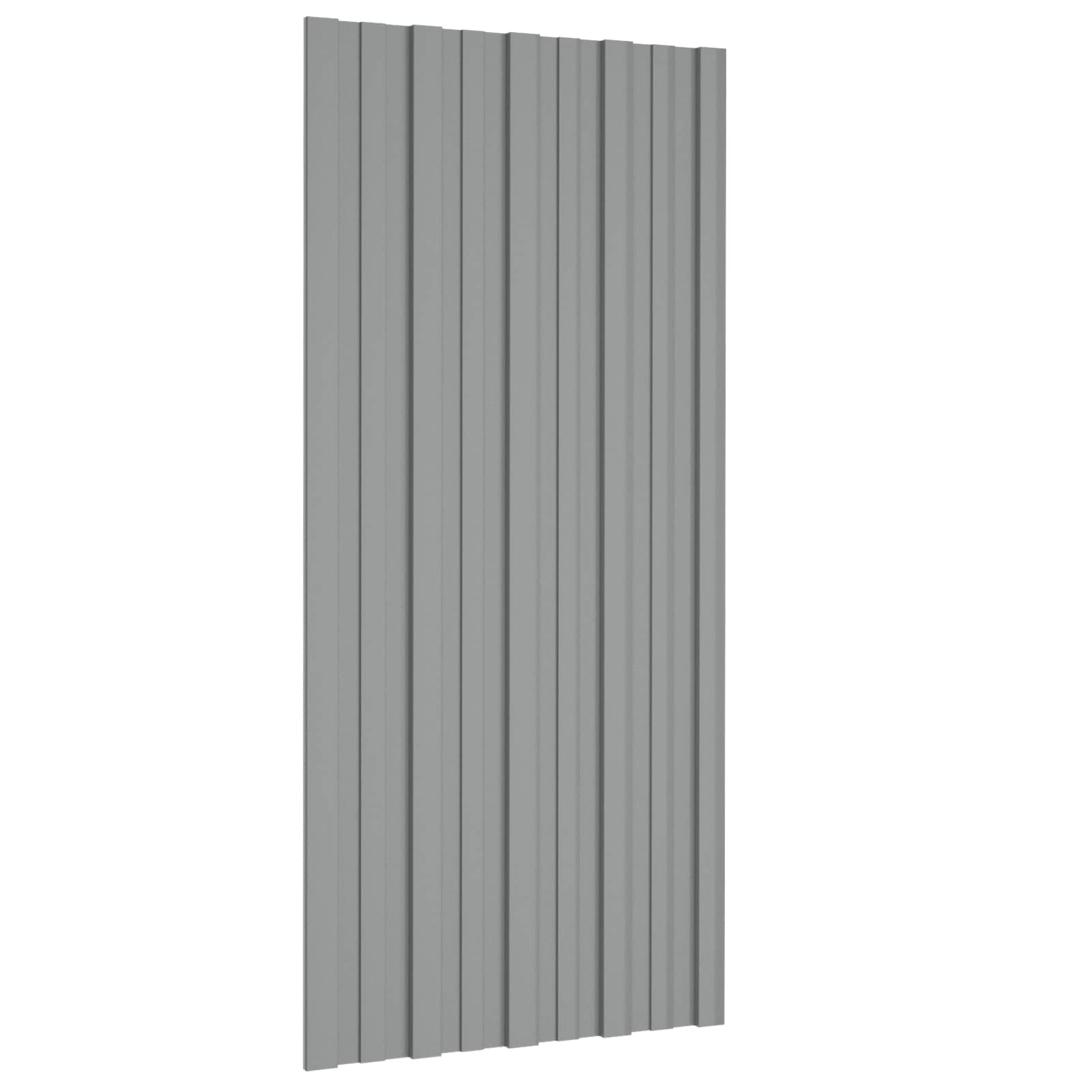 Dachpaneel 36 Stk. Grau 100 x 45 cm Verzinkter Stahl