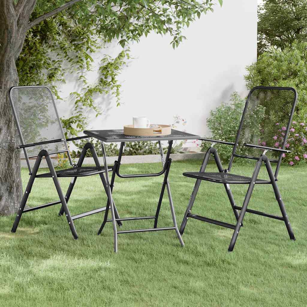 Gartentisch 60x60x72 cm Streckmetall Anthrazit