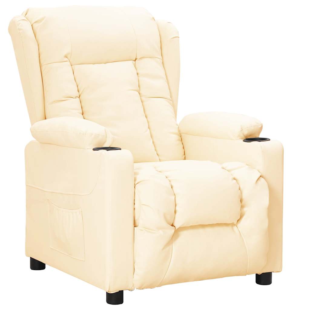 Relaxsessel Creme Kunstleder