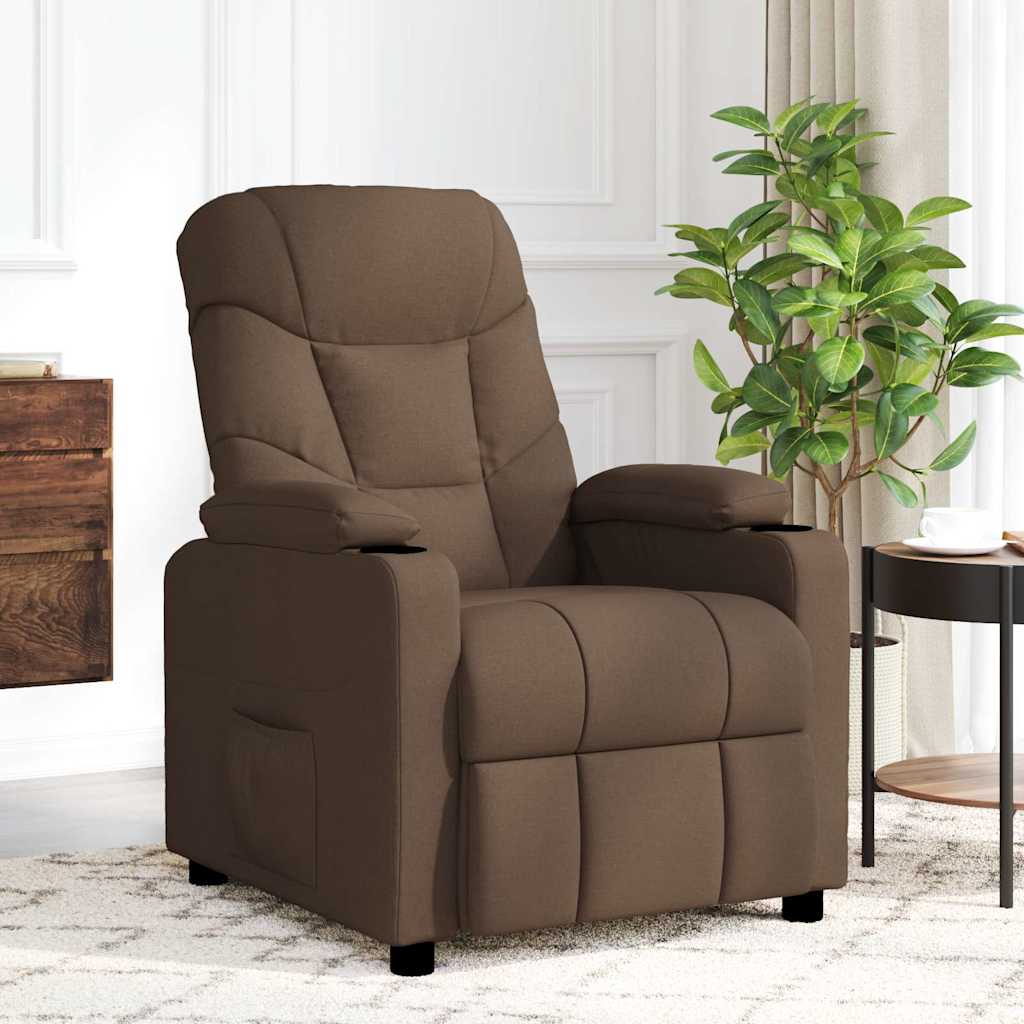 Massagesessel Braun Stoff