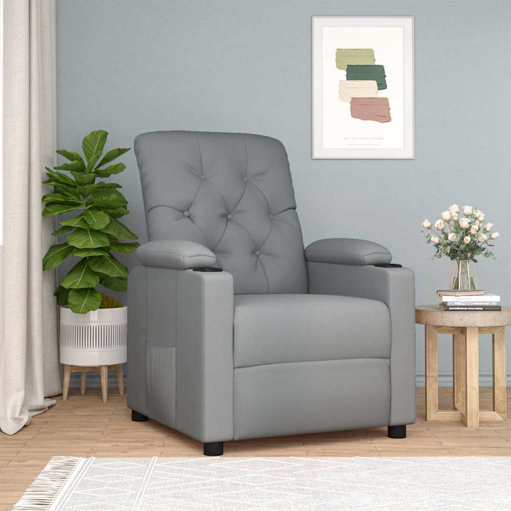 Relaxsessel Hellgrau Stoff