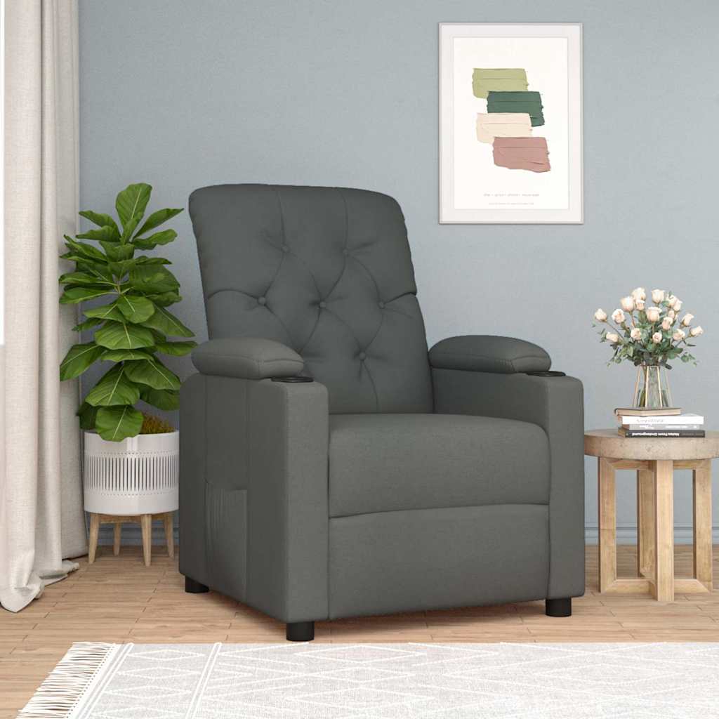 Relaxsessel Dunkelgrau Stoff