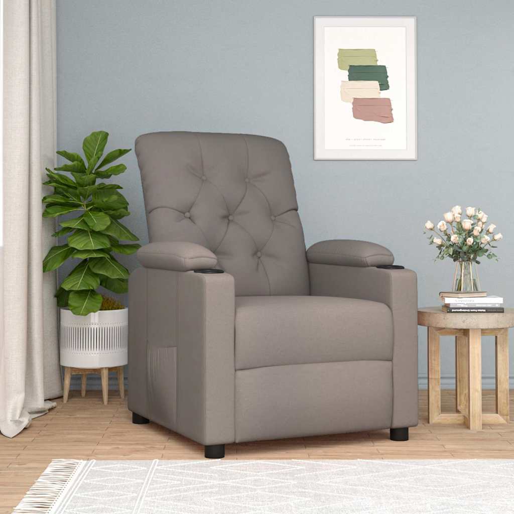 Relaxsessel Taupe Stoff