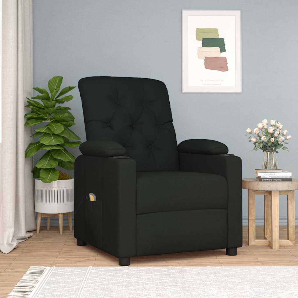 Massagesessel Schwarz Stoff