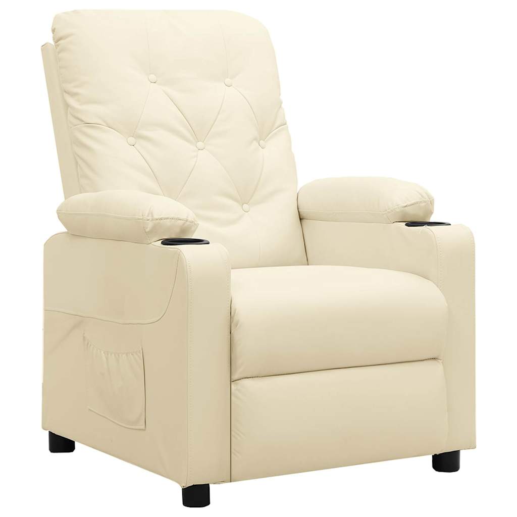 Relaxsessel Creme Kunstleder