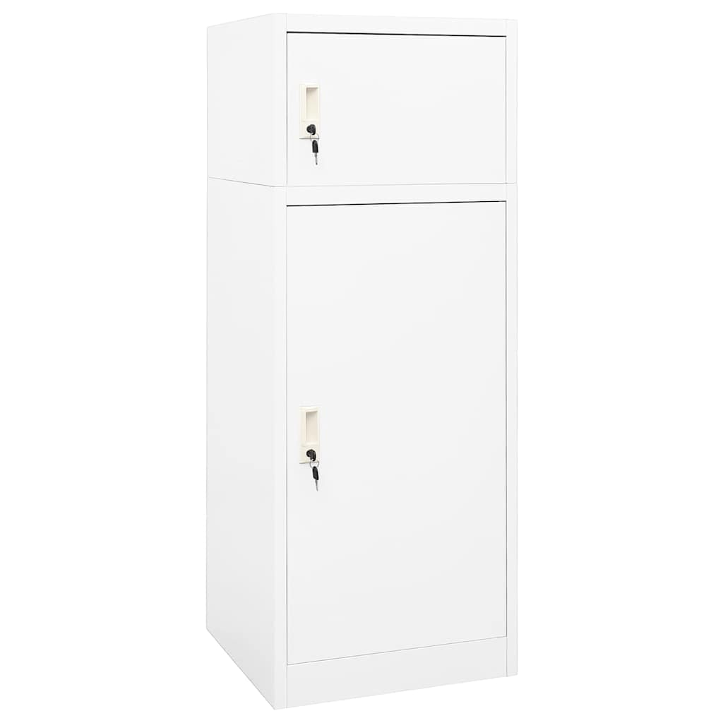 Sattelschrank Weiß 53x53x140 cm Stahl