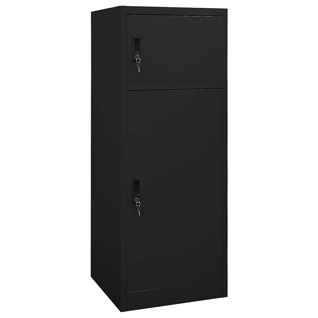 Sattelschrank Schwarz 53x53x140 cm Stahl
