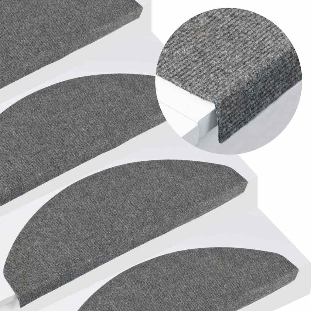 Stufenmatten Selbstklebend 15 Stk. 65x22,5x3,5 cm Grau