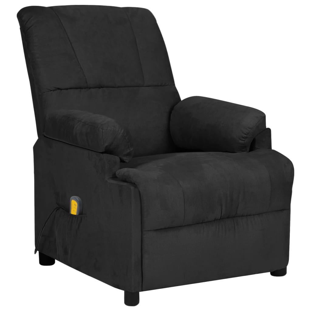 Massagesessel Schwarz Mikrofasergewebe