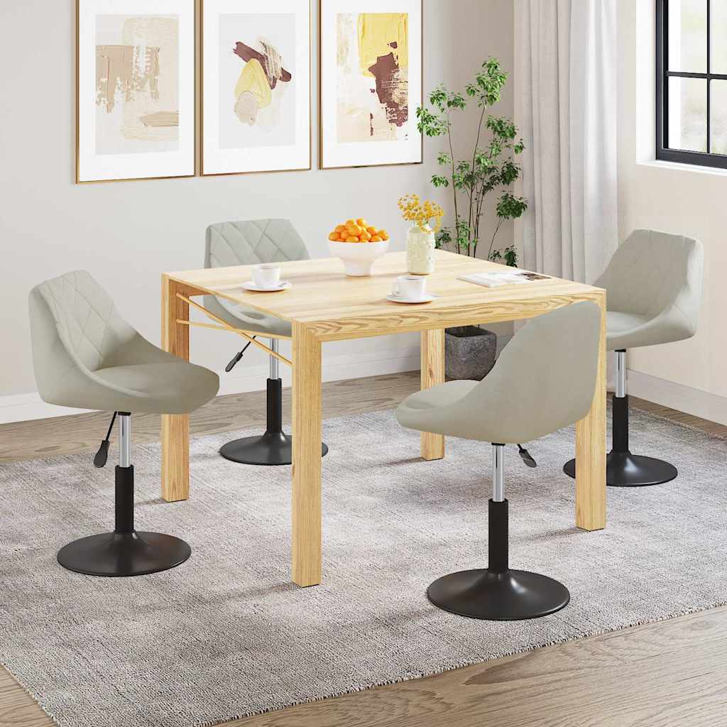Esszimmerstühle 4 Stk. Drehbar Creme Samt